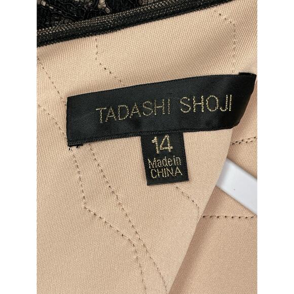 Tadashi Shoji Neoprene and Black Lace Cap Sleeve Dress size 14 - Picture 11 of 13